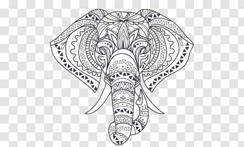 African Bush Elephant Drawing Clip Art - Creative Market Transparent PNG