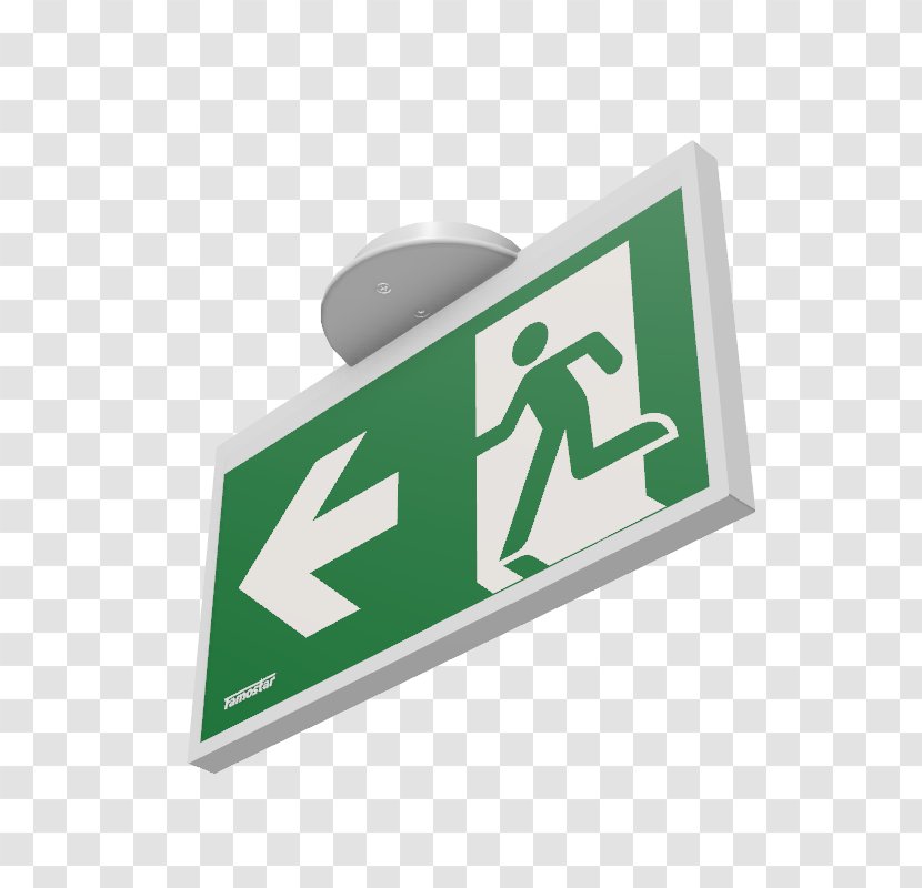 Emergency Lighting Exit Sign Light Fixture - Signage - European Arrows Transparent PNG