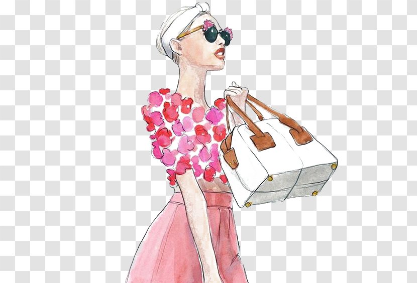 Watercolor Painting Drawing Fashion Illustration - Tree - Model Transparent PNG