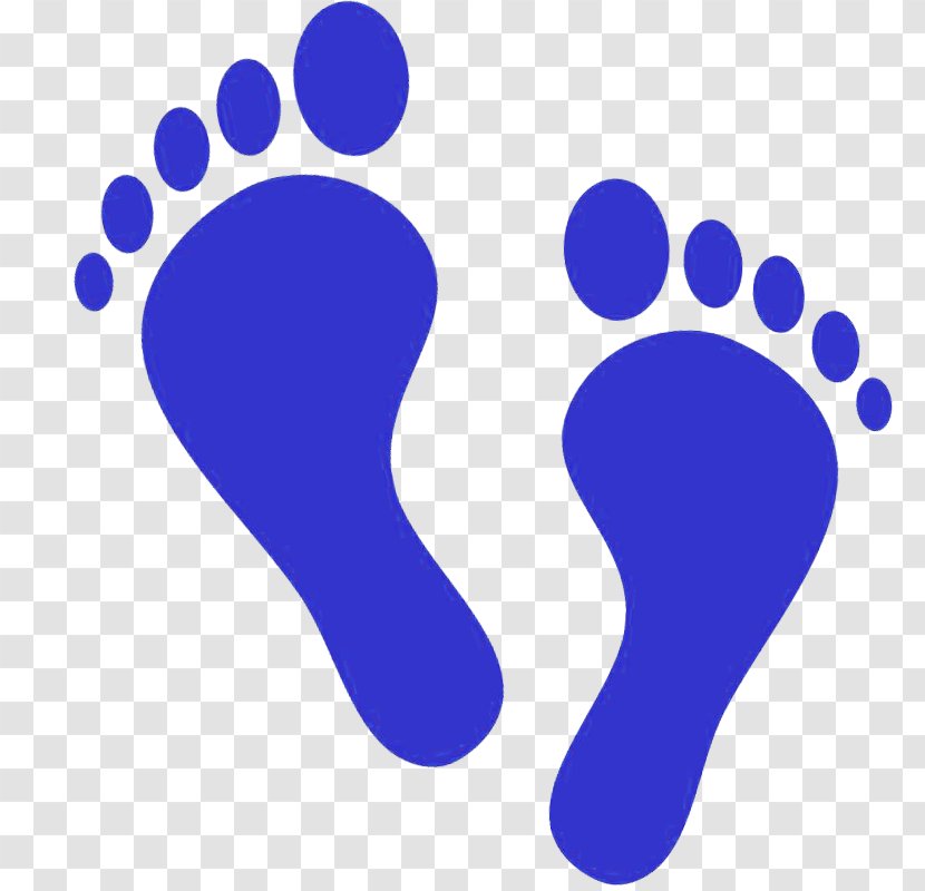 Footprint Clip Art - Electric Blue - Foot Print Images Transparent PNG