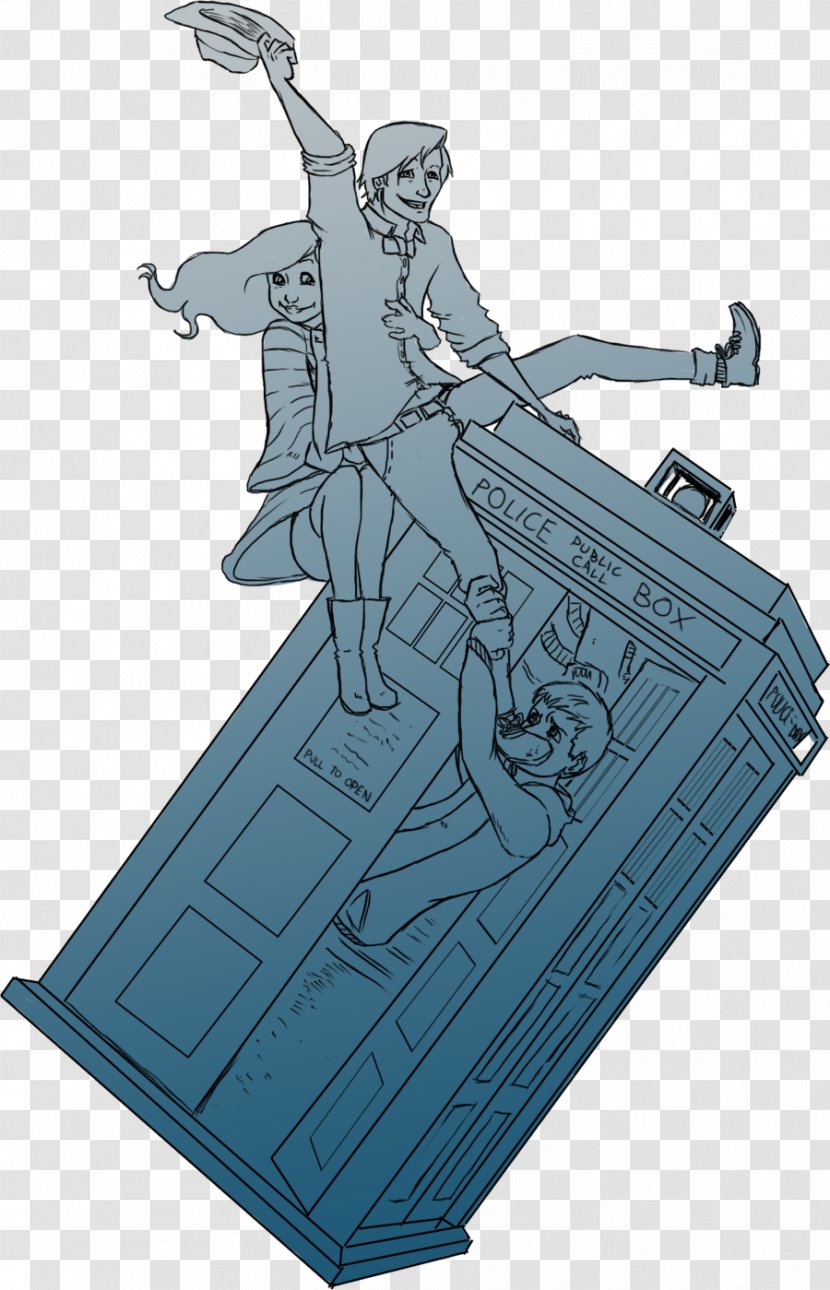 Tenth Doctor Eleventh TARDIS Drawing - Silhouette - Who Transparent PNG
