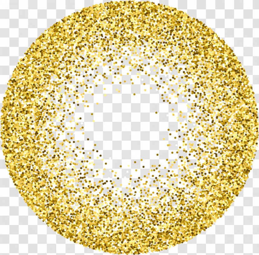 Gold Glitter Stock Photography Circle - Royaltyfree - Sequins Transparent PNG