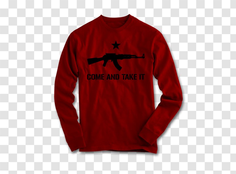 Come And Take It T-shirt Cannon Hoodie Shoulder - Sleeve - 2nd Amendment Transparent PNG