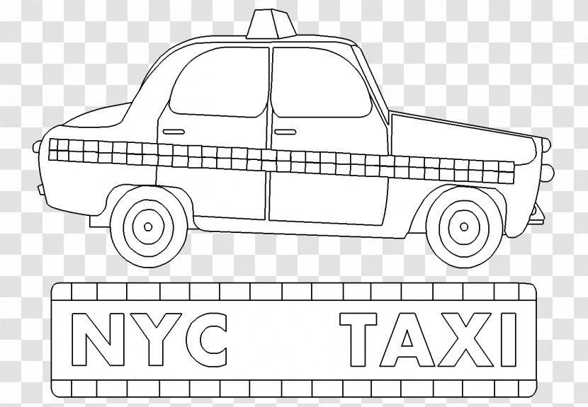 Car Transport Motor Vehicle Drawing - Brand - Taxi Transparent PNG