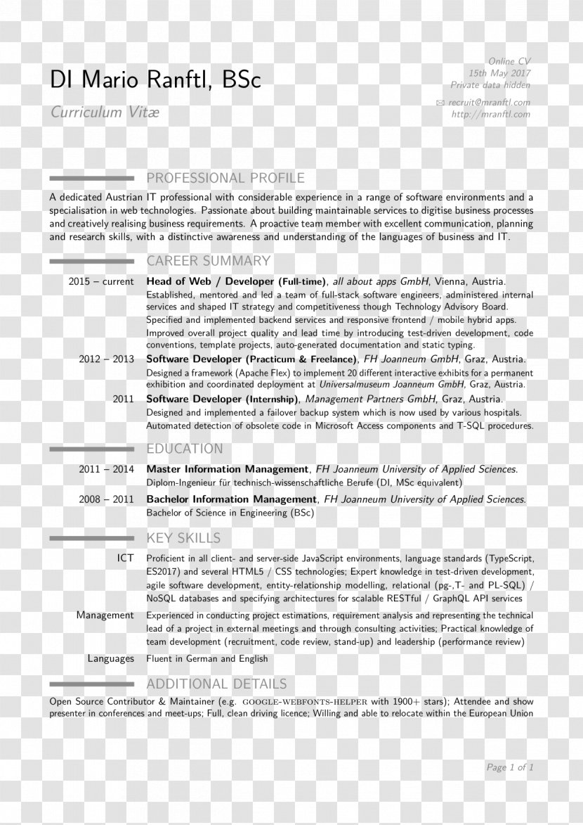 Document Line - CV TEMPLATE Transparent PNG