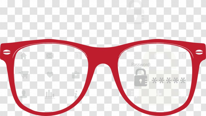 Ray-Ban Wayfarer Aviator Sunglasses - Vision Care - Red Eyeglass Frame Material Information Security Transparent PNG