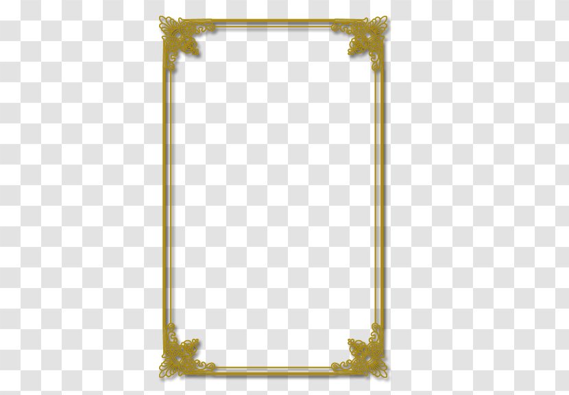 Gold Picture Frame - Rectangle Transparent PNG