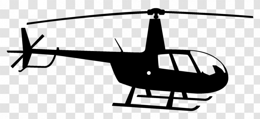 Helicopter Robinson R44 Flight Aircraft R22 - Monochrome Photography - Helicopters Transparent PNG
