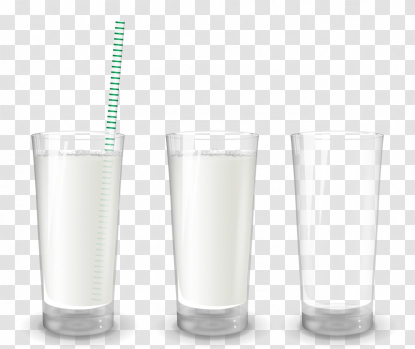Highball Glass Pint - Mug - Vector Realistic Cup Milk Transparent PNG