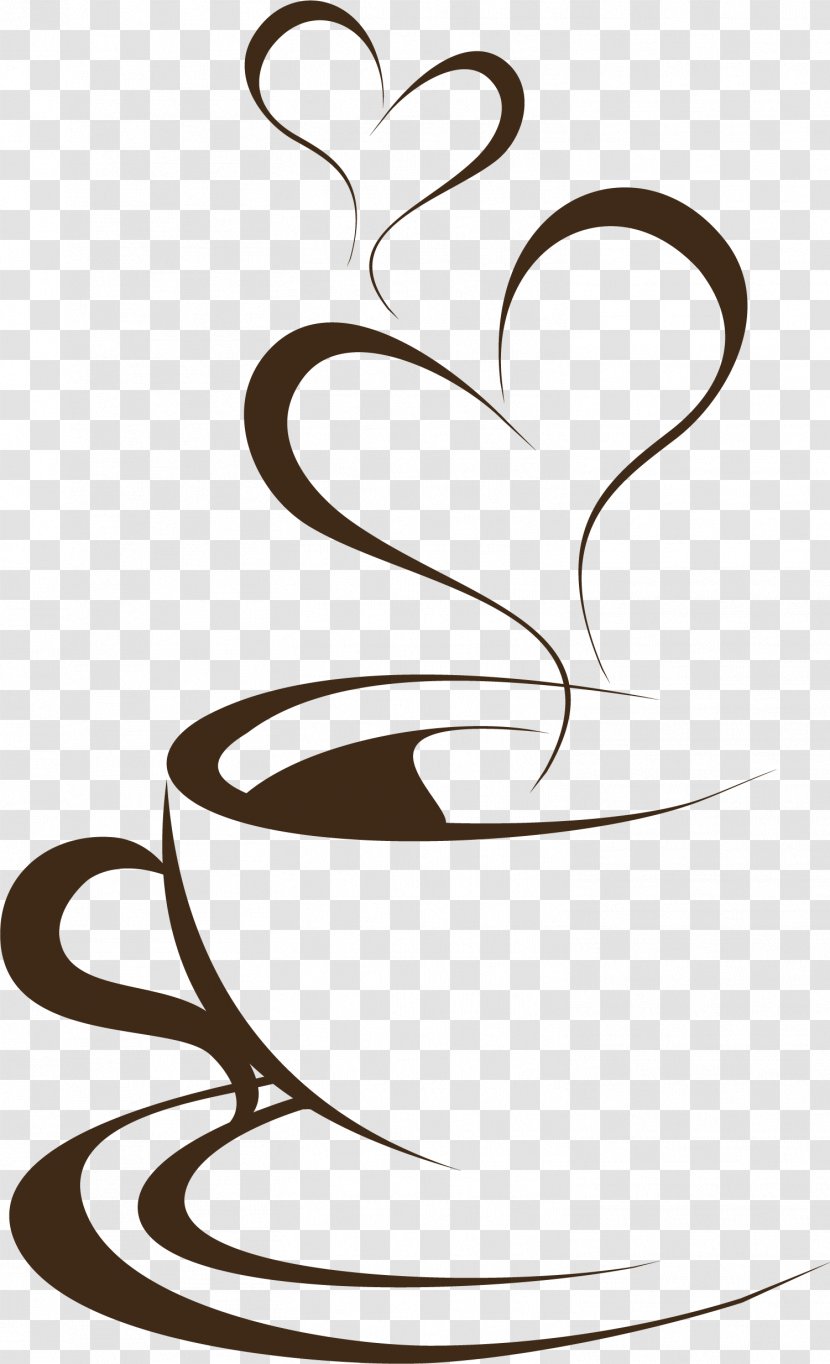 Coffee Cup Tea Cafe - Illustration - Hand Painted Brown Transparent PNG