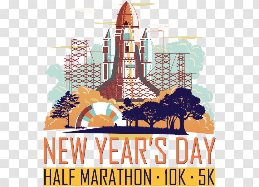 Brazen New Year's Day Half Marathon 2nd Annual ;5k Walk/Run Year’s Eve - Poster - York City Transparent PNG