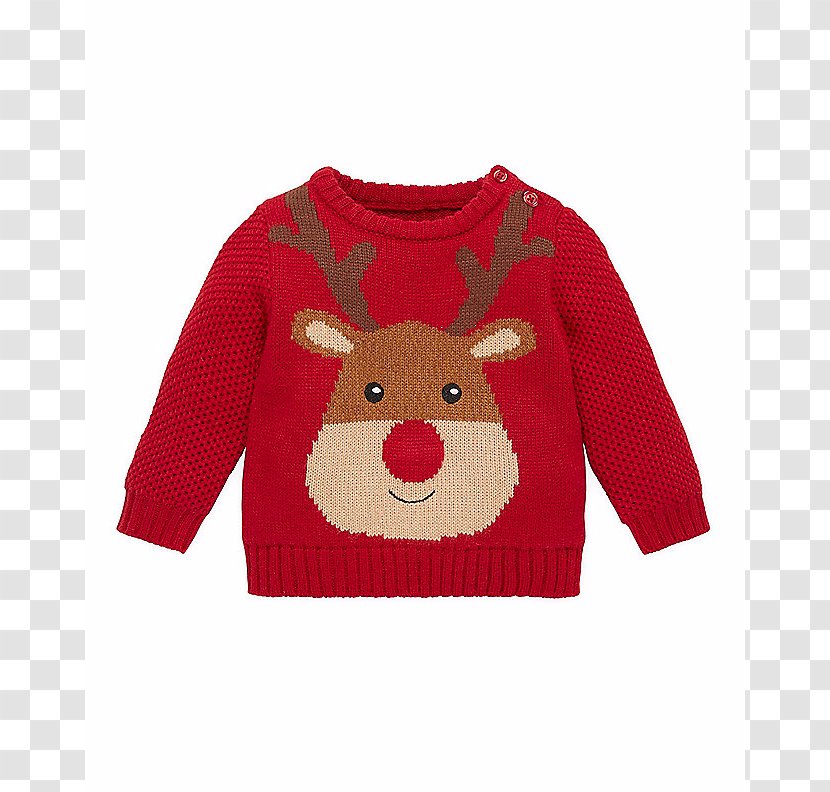 Sweater Reindeer T-shirt Outerwear Sleeve - Deer Transparent PNG