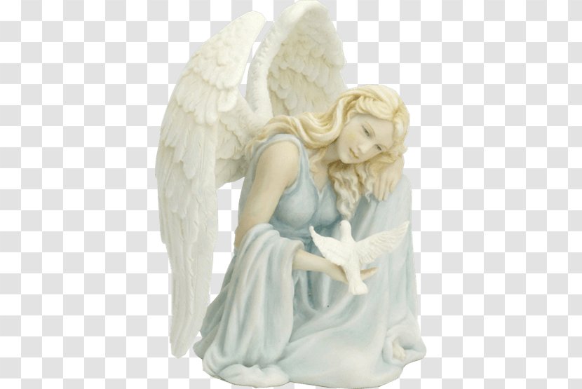 Statue Figurine Angel Cherub Gabriel - Kneeling Transparent PNG