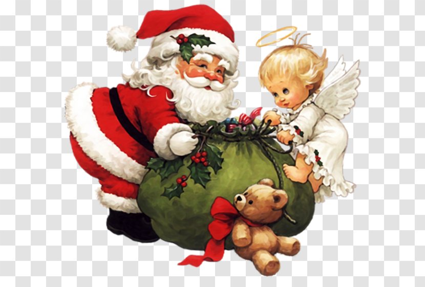 Santa Claus Angel Christmas Child Clip Art - God Transparent PNG
