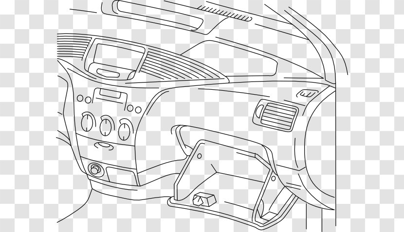 Car Dashboard Drawing Clip Art - Area - Dash Cliparts Transparent PNG