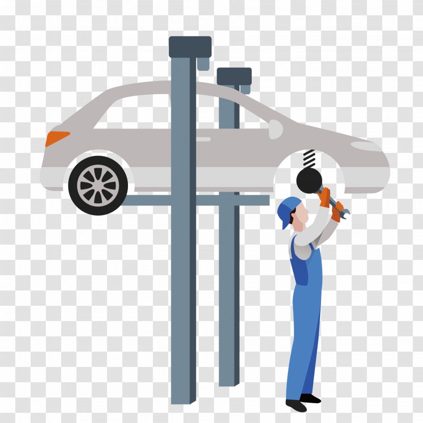 Car Auto Mechanic Automobile Repair Shop - Vector Transparent PNG