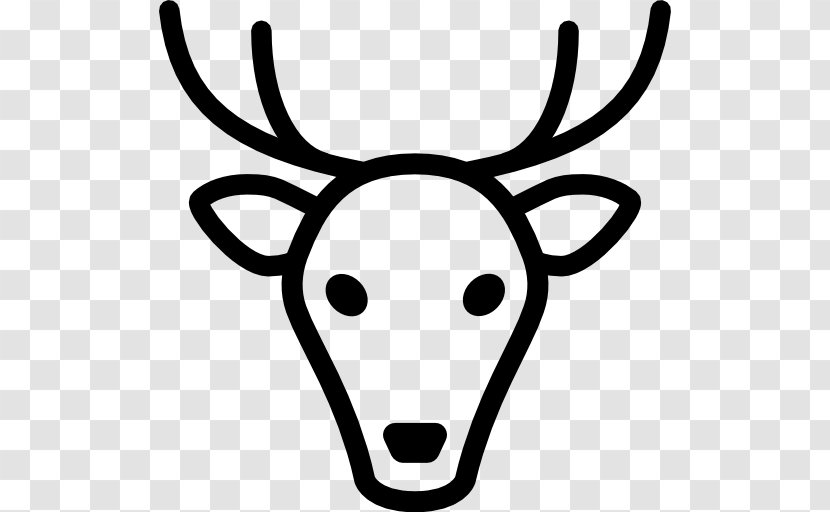 White-tailed Deer Moose - Black And White Transparent PNG