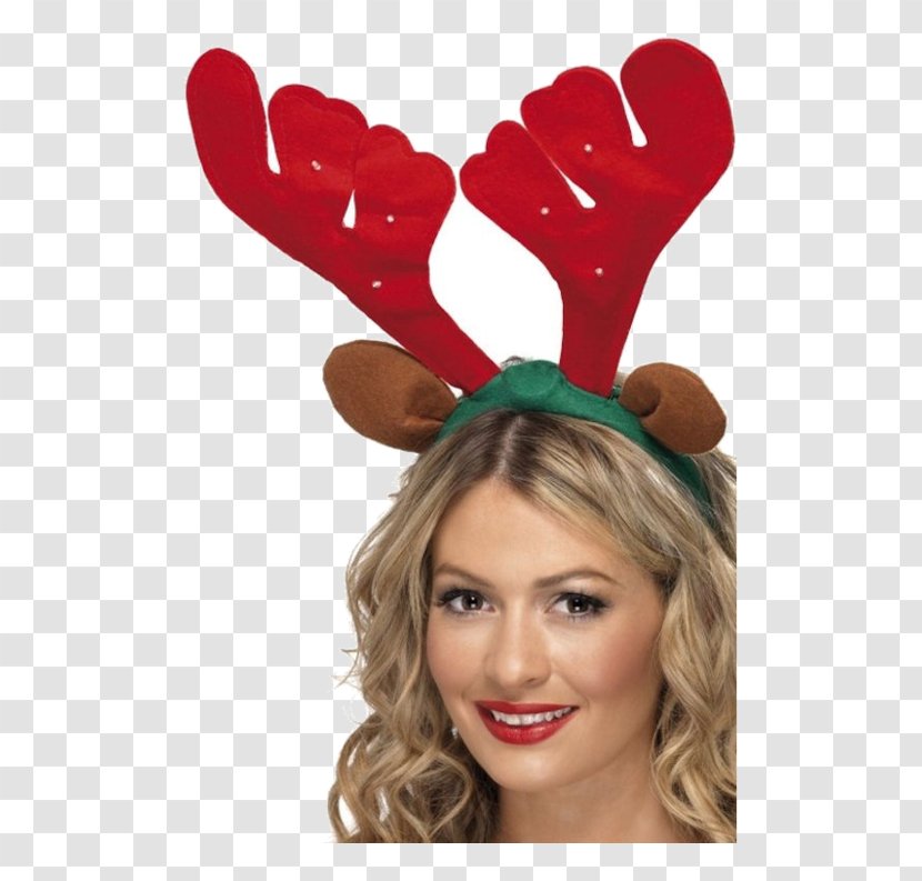 Santa Claus Reindeer Clothing Accessories Hat Mrs. - Antler Transparent PNG