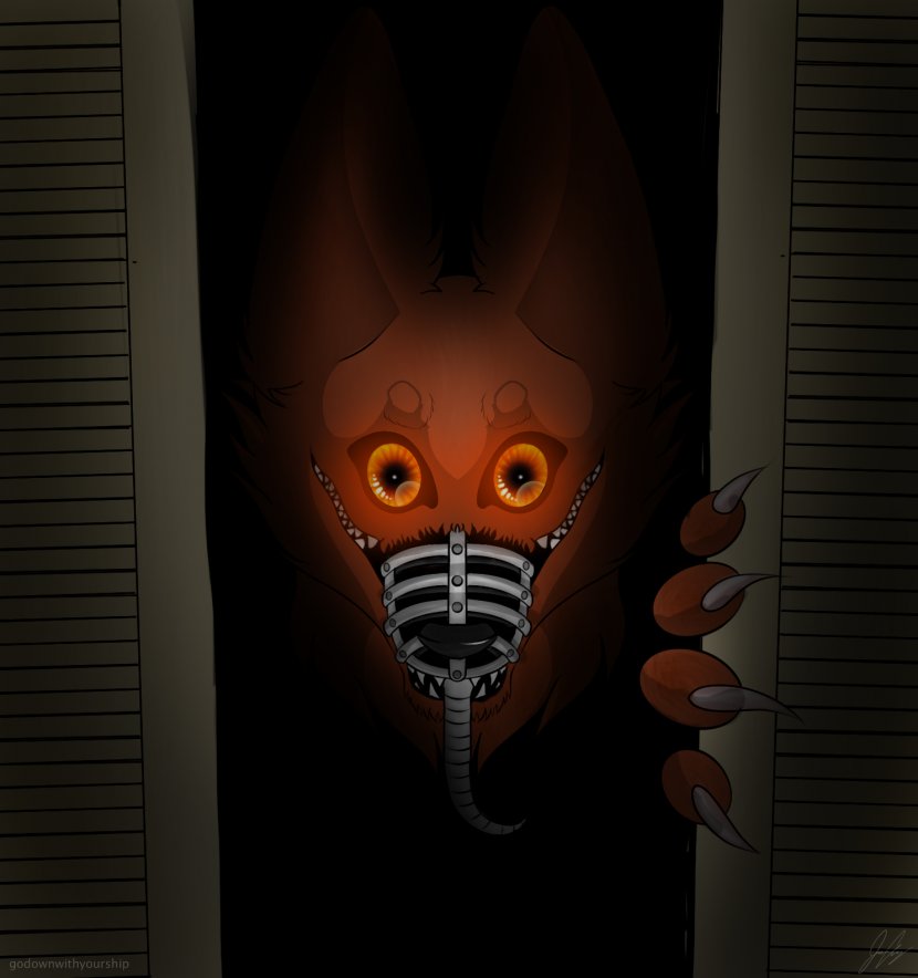 Five Nights At Freddy's 4 There's A Monster In Your Closet! Drawing Door - The Closet - Nightmare Foxy Transparent PNG