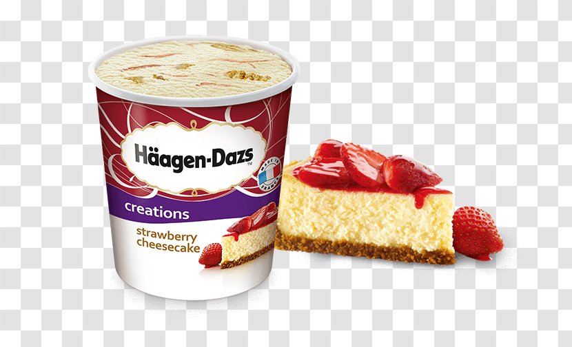 Ice Cream Cheesecake Brittle Häagen-Dazs Dulce De Leche - Food - Strawberry Transparent PNG