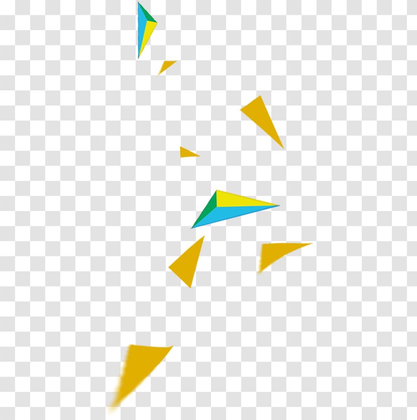 Rhombus Triangle Geometry - Yellow - Floating Diamond Transparent PNG