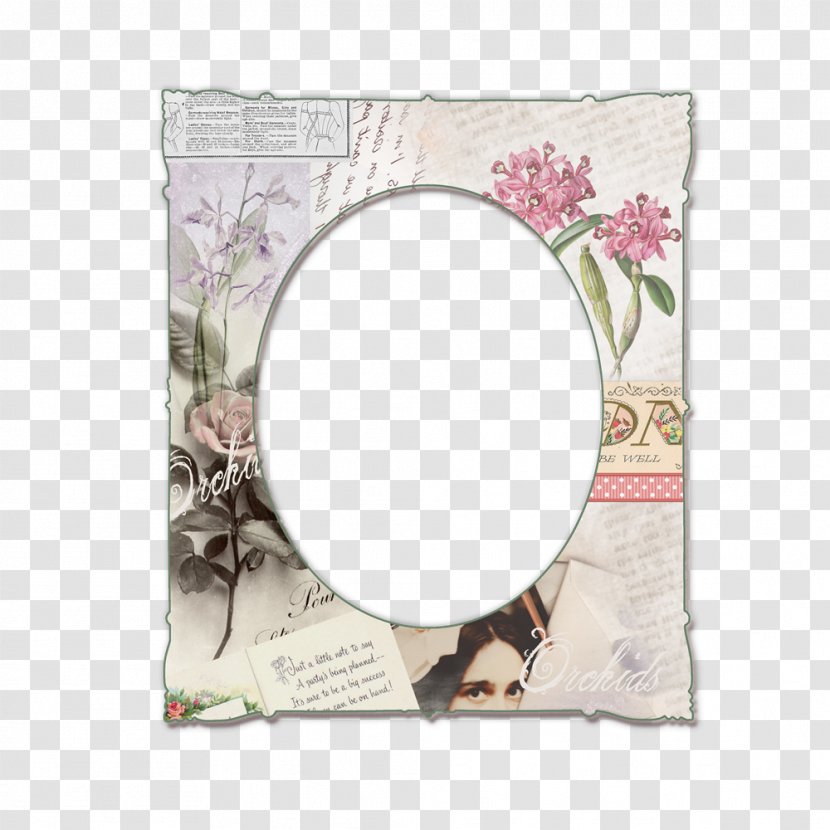 Paper Picture Frame Film - Floral Border Label Plants Flowers Material Transparent PNG
