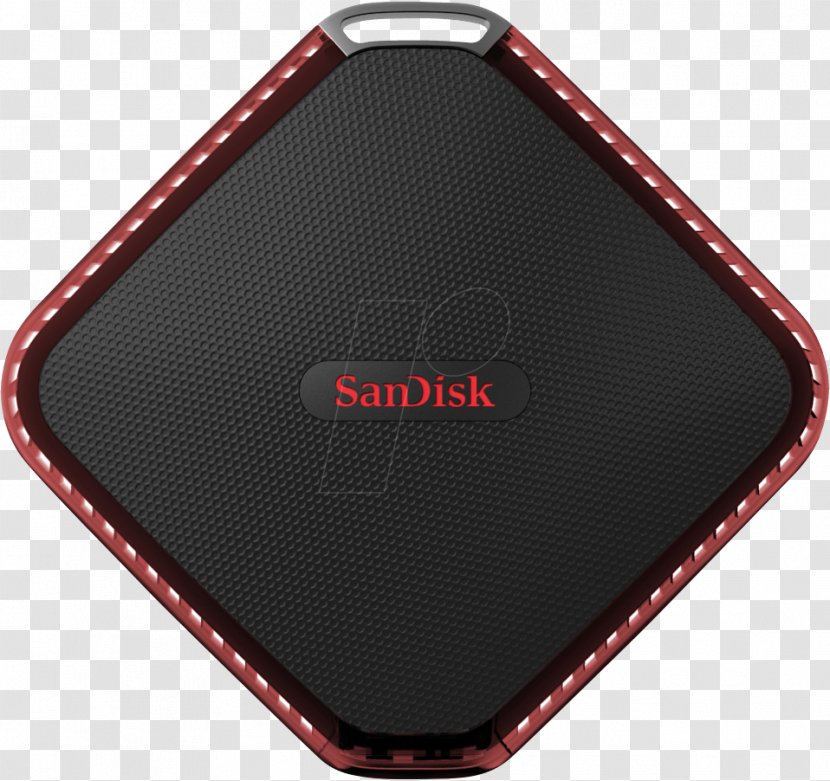 Solid-state Drive SanDisk Extreme 500 Portable SSD External 510 Hard USB 3.0 1.00 3 Years Warranty - Red Transparent PNG