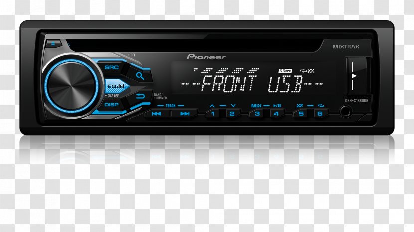 Car Stereo Pioneer DEH-X6800DAB DAB+ Tuner Vehicle Audio Corporation CD Player Compact Disc - Price - Curtir Transparent PNG