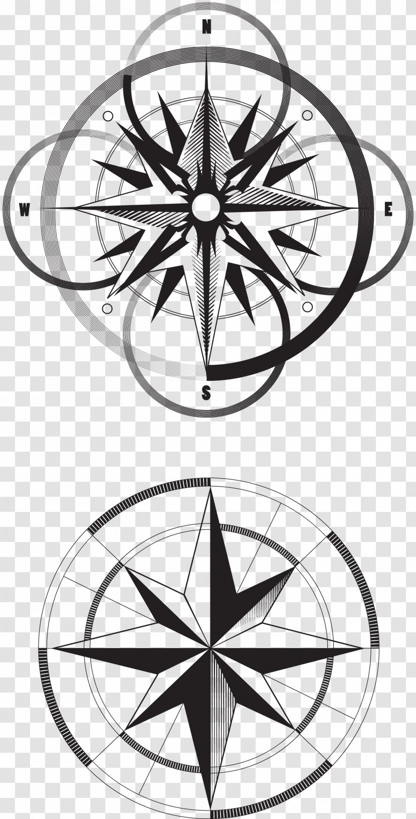 T-shirt Hand Compass - Map Transparent PNG