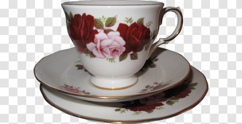 Coffee Cup Saucer Porcelain Plate - Drinkware Transparent PNG