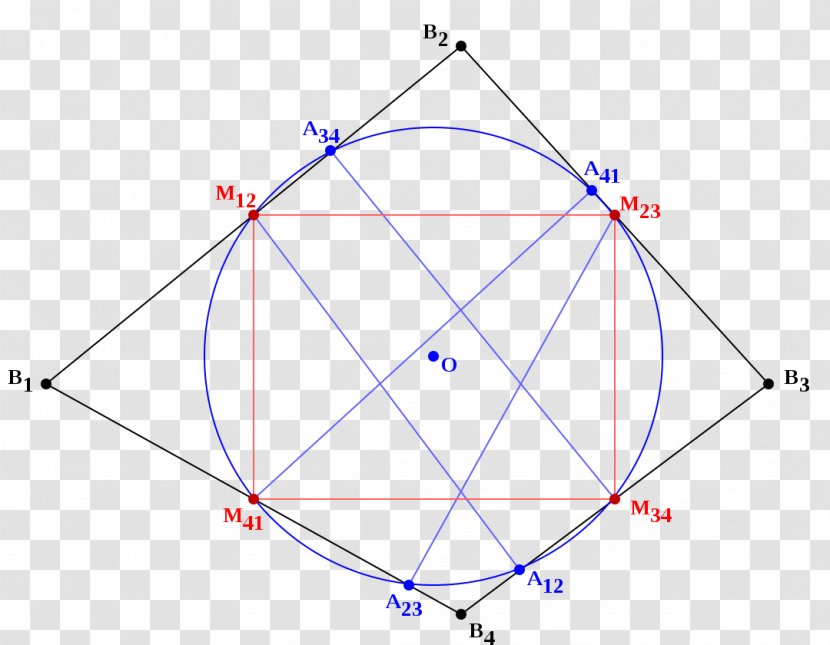 Orthodiagonal Quadrilateral Triangle Varignon's Theorem - Com Transparent PNG