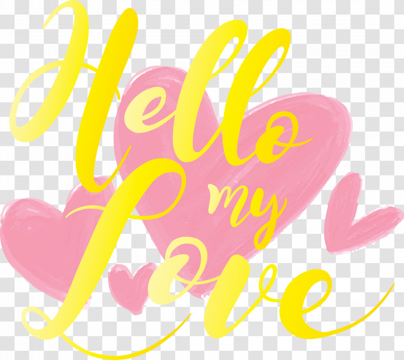 Valentines Day Hello My Love Transparent PNG