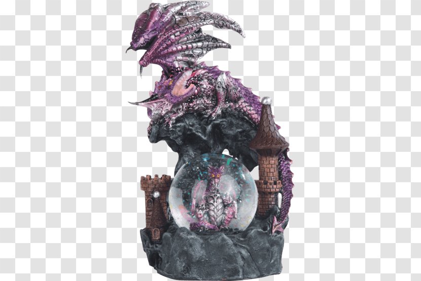 Snow Globes Metallic Dragon Figurine Transparent PNG