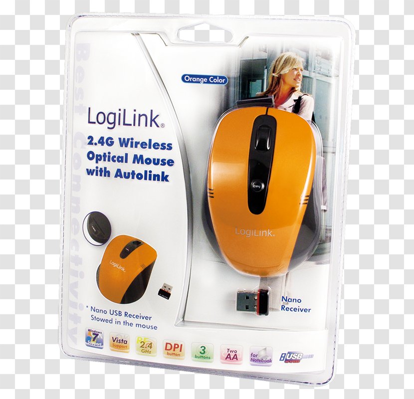 Computer Mouse Apple Wireless 2direct LogiLink Maus Optical 2.4 GHz Laptop Transparent PNG