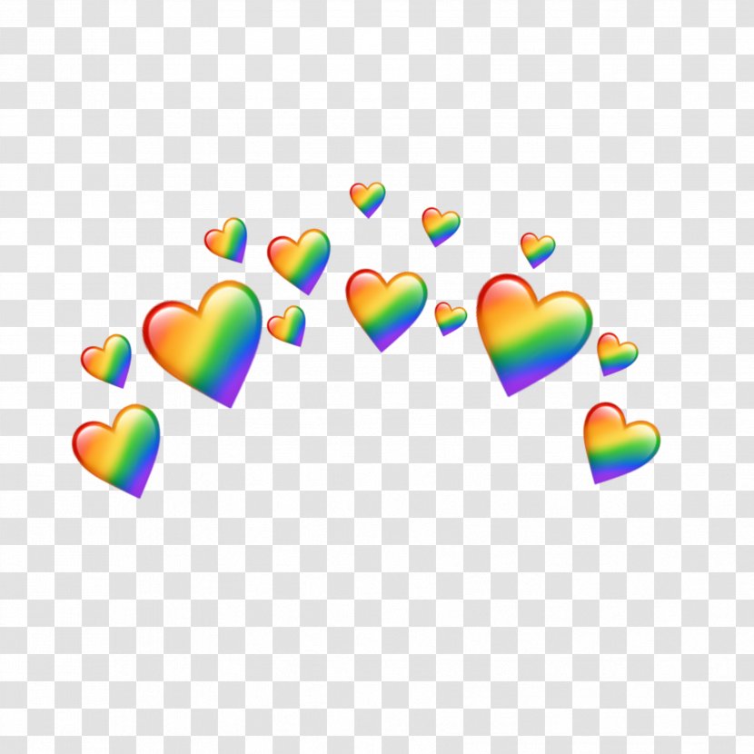 Heart Emoji Background - Rainbow - Logo Text Transparent PNG