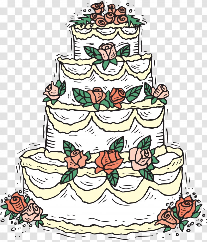 Wedding Cake Birthday Drawing Clip Art - Torte Transparent PNG