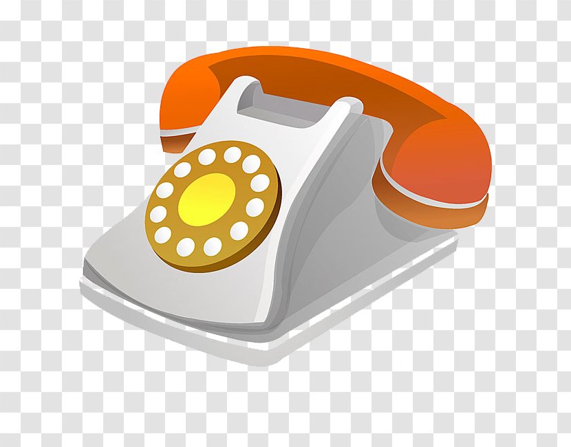Telephone Symbol Icon - Orange Phone Transparent PNG