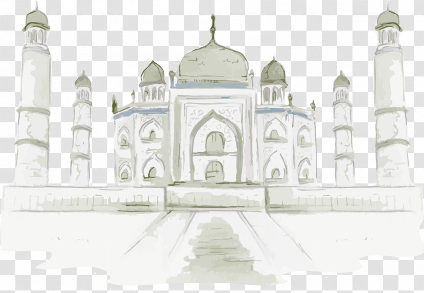 Drawing Architecture - Landmark - World Monuments Taj Mahal Transparent PNG