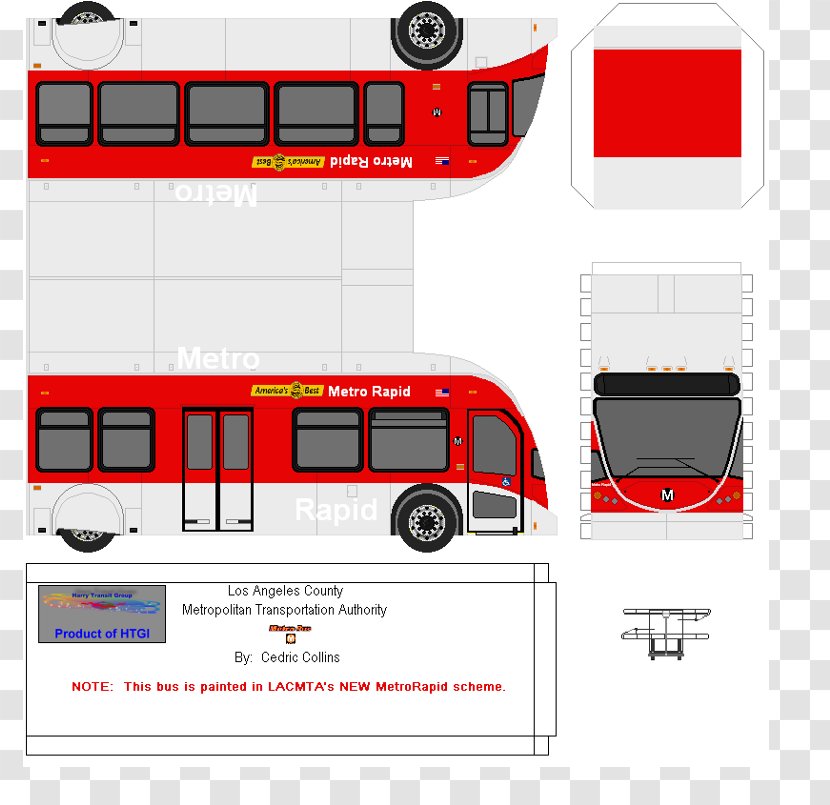 Los Angeles County Metropolitan Transportation Authority Bus Public Transport Orange - Motor Vehicle Transparent PNG