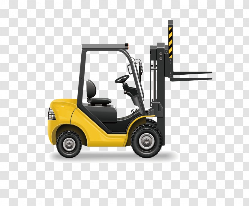 Mover Truck Forklift Transport - Yellow Cartoon Car Material Transparent PNG