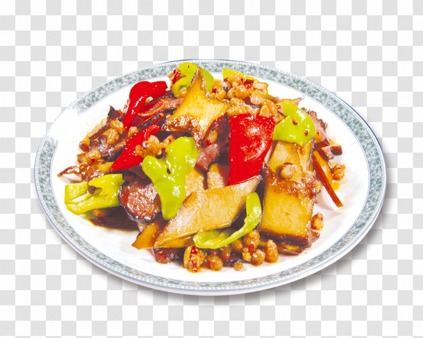 Sichuan Cuisine Twice Cooked Pork Chinese Hunan - Heart - Smoked Dry Fried Bacon Transparent PNG
