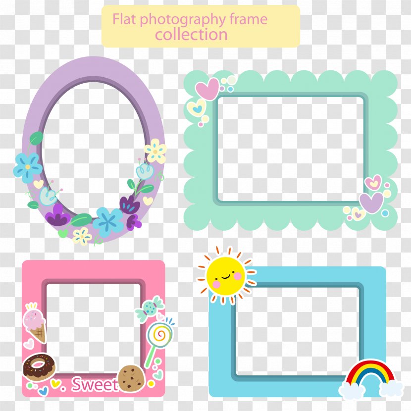 Beautiful Collection Of Flat Frame Style - Product - Clip Art Transparent PNG