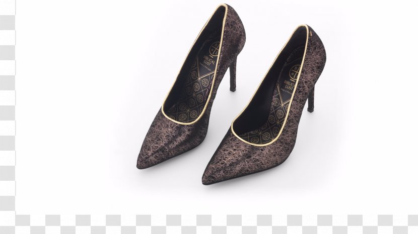 High-heeled Shoe Product Design - Gold Stripes Transparent PNG