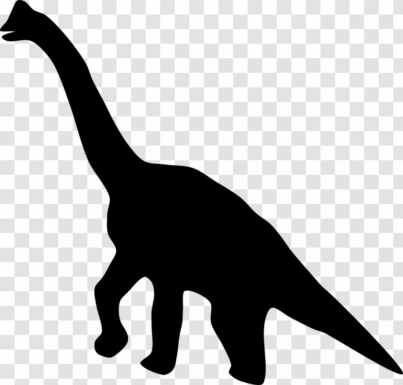 Apatosaurus Dinosaur Brontosaurus Clip Art - Black And White Transparent PNG