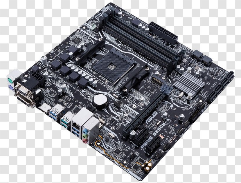Socket AM4 MicroATX Motherboard ASUS PRIME B350M-A DDR4 SDRAM - Computer Hardware - Electronic Device Transparent PNG