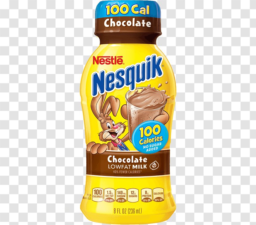 Chocolate Milk Milkshake Nesquik Flavored - Cocoa Solids Transparent PNG