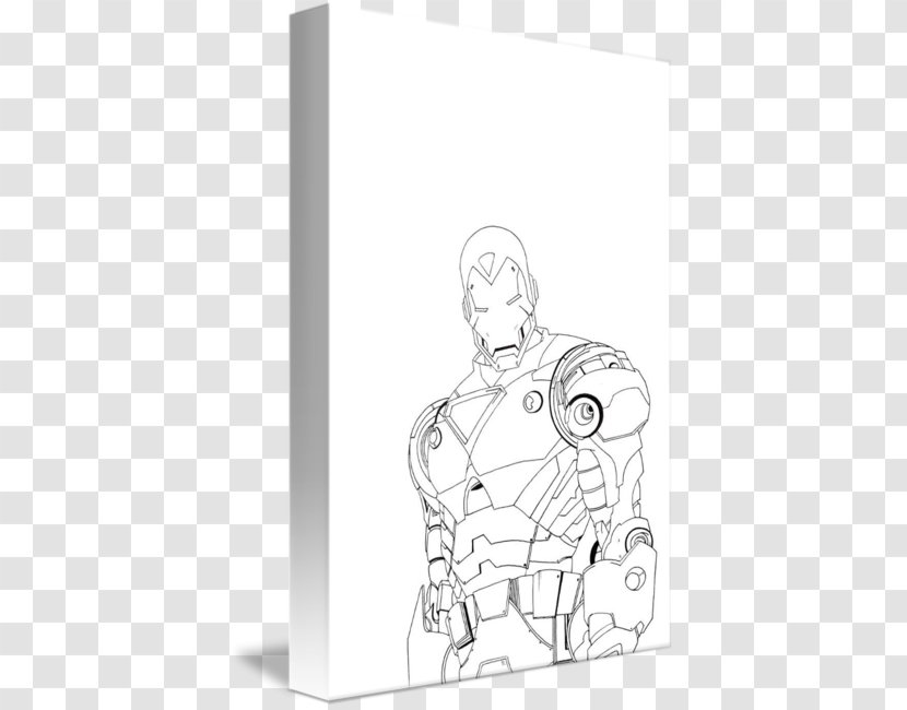 Drawing Line Art Sketch - Rectangle - Iron Man Transparent PNG