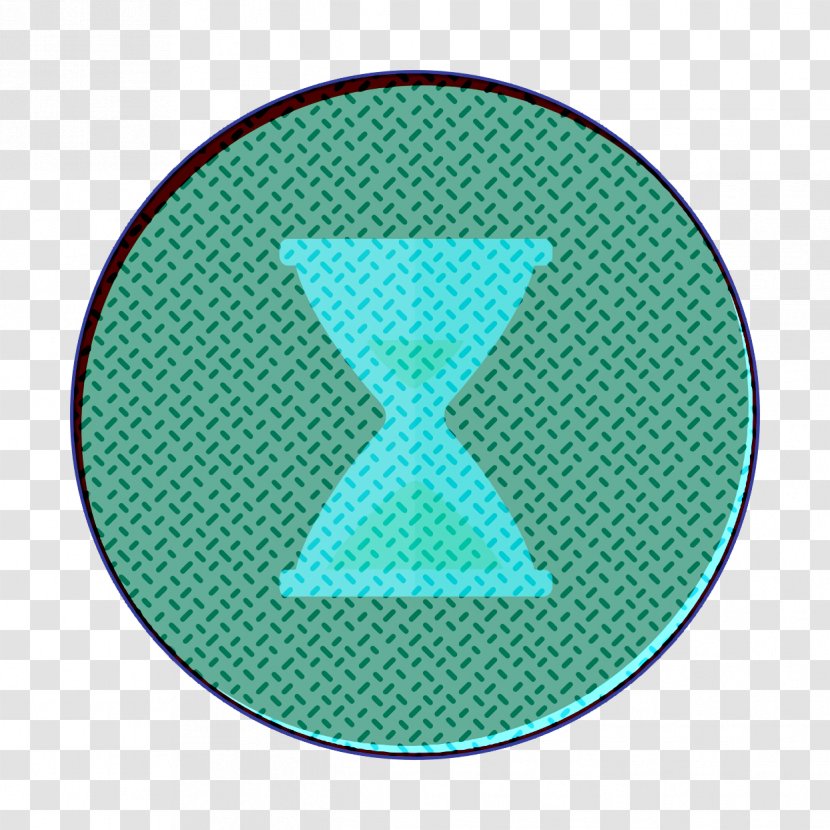 Business Icon Fast Hourglass - Aqua - Polka Dot Symbol Transparent PNG