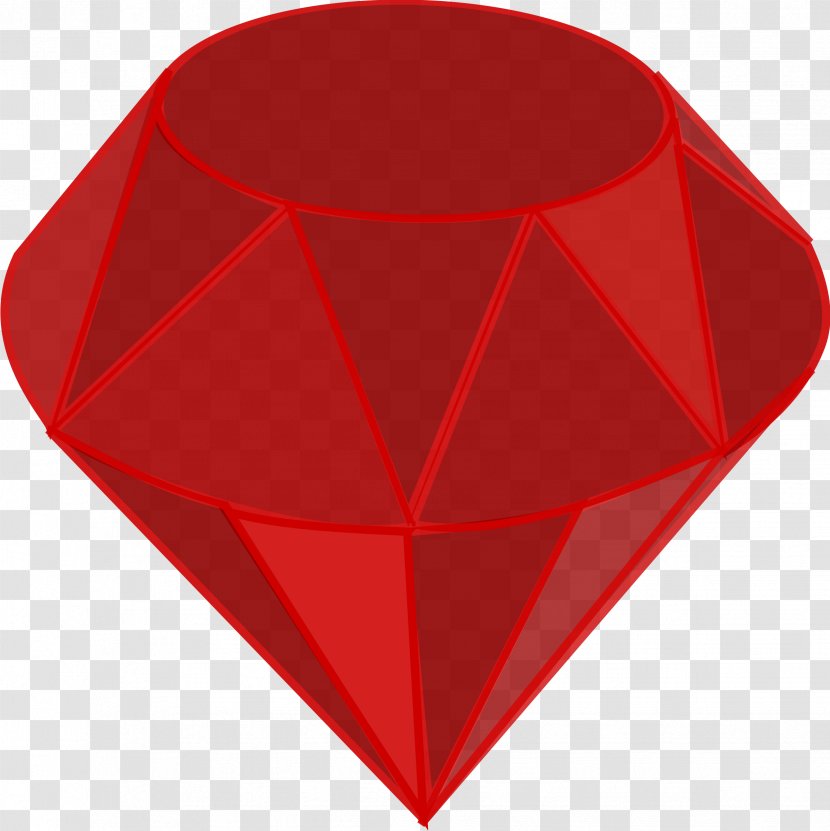 Ruby Gemstone Clip Art - Red Transparent PNG