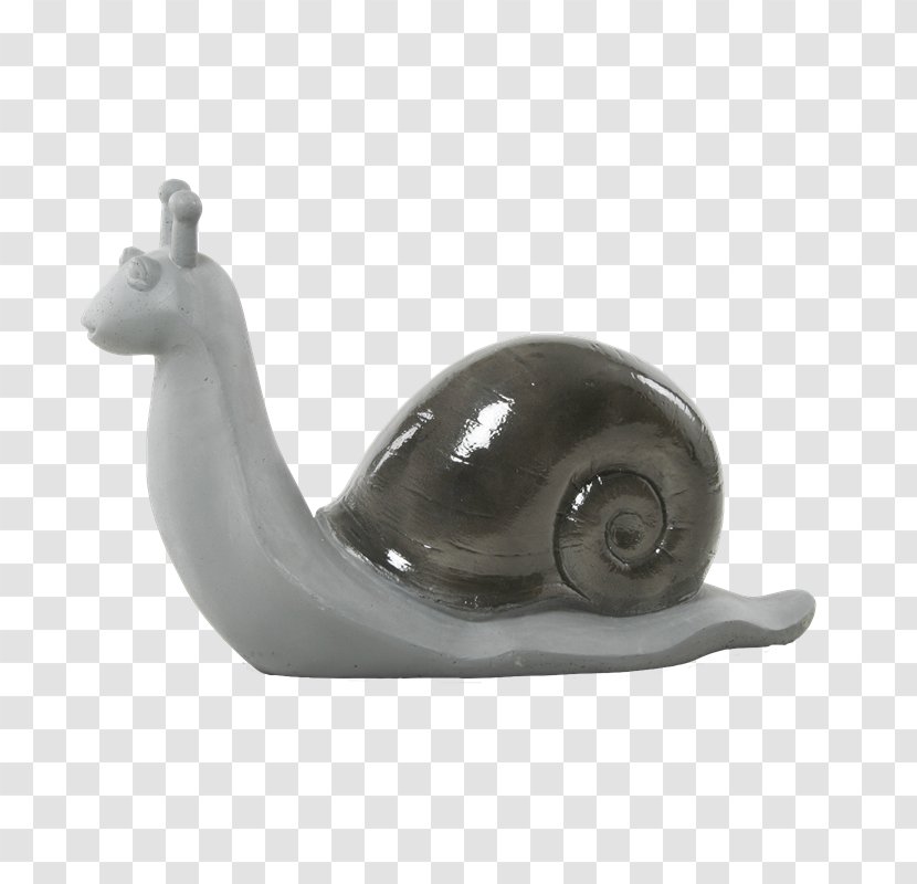 Snail Figurine Silver - Stone Statue Transparent PNG